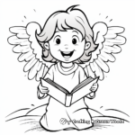 Breathtaking Angel Announcing Jesus Birth Coloring Pages 3
