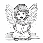 Breathtaking Angel Announcing Jesus Birth Coloring Pages 4