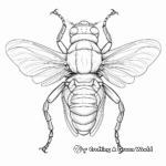 Bright and Colorful Cicadas Coloring Pages 2