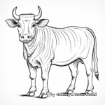 Bright and Colorful Indian Cow Coloring Pages 3