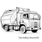 Bright and Colorful Recycling Truck Coloring Pages 1