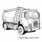 Bright and Colorful Recycling Truck Coloring Pages 3