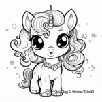 Bright and Glittery Unicorn Coloring Pages for Sparkle Lovers 3