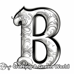 Color Paper B Design Letter B Coloring Pages - Free & Printable!