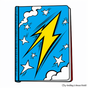 Bright Blue Lightning Bolt Coloring Pages 1