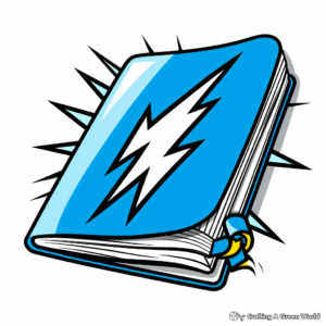 Bright Blue Lightning Bolt Coloring Pages 3