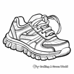 Bright-Colored Running Shoe Coloring Sheets 1