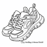 Bright-Colored Running Shoe Coloring Sheets 2