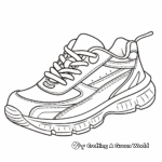 Bright-Colored Running Shoe Coloring Sheets 3