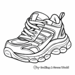 Bright-Colored Running Shoe Coloring Sheets 4
