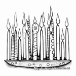 Bright Hanukkah Candlelight Coloring Pages 1