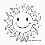 Bright Rainbow Smiley Face Coloring Pages 2