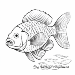 Brightly Colored Bluegill Fish Coloring Pages 1