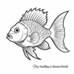 Brightly Colored Bluegill Fish Coloring Pages 2