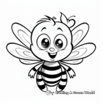 Brightly colored bumblebee Coloring Pages 3