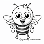 Brightly colored bumblebee Coloring Pages 4