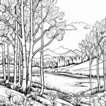Brilliant Fall Aspens Coloring Pages 3