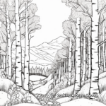Brilliant Fall Aspens Coloring Pages 4