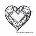 Brilliant Heart Shaped Diamond Coloring Pages 3