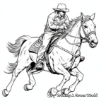 Bronco Rider Coloring Pages for Adults 1