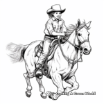 Bronco Rider Coloring Pages for Adults 2