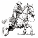 Bronco Rider Coloring Pages for Adults 3