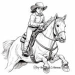 Bronco Rider Coloring Pages for Adults 4