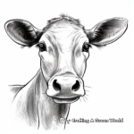 Brown Swiss Cow Face Coloring Pages 4