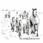 Browsing Herd in the Meadow Coloring Pages 4