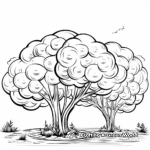 Budding May Trees Coloring Pages 1