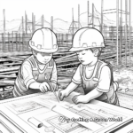 Builders at Work: Real-Life Construction Site Coloring Pages 1