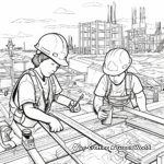 Builders at Work: Real-Life Construction Site Coloring Pages 4
