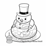 Building a Snowman: Step-by-Step Coloring Pages 2