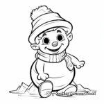 Building a Snowman: Step-by-Step Coloring Pages 3