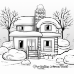 Building Snow Fort Coloring Pages 1