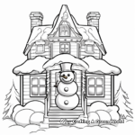 Building Snow Fort Coloring Pages 4