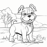 Bulldog at the Park Coloring Pages 3