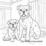 Bulldog Breeds Coloring Pages: English, French, and American 4