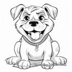 Bulldog in Different Moods Coloring Pages 1