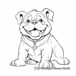 Bulldog in Different Moods Coloring Pages 4
