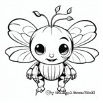 Bumblebee and Flowers Coloring Pages 1