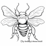 Bumblebee and Flowers Coloring Pages 4