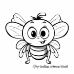 Bumblebee in the Garden Coloring Pages 1