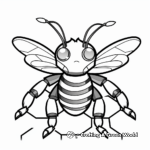 Bumblebee with Honeycomb Coloring Pages 2