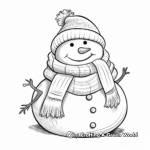Bundled Up Snowman Coloring Pages 2