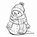 Bundled Up Snowman Coloring Pages 4
