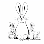 Bunny Family Coloring Pages: Mom, Dad and Baby Bunnies 1