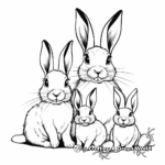 Bunny Family Coloring Pages: Mom, Dad and Baby Bunnies 3
