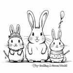 Bunny Unicorn and Friends Coloring Pages 2