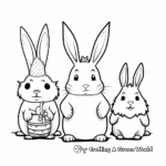 Bunny Unicorn and Friends Coloring Pages 3